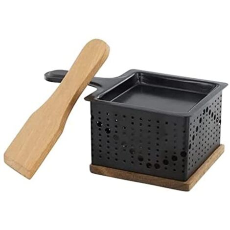 COOK CONCEPT - Raclette a candela individuale, dispositivo di cottura portatile, ideale per campeggio e picnic, facile da usare e da pulire, taglia unica, nero