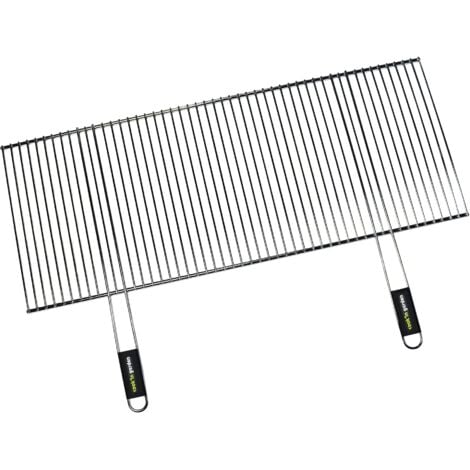 Cook'in garden - Griglia Regolabile per Barbecue in Acciaio Cromato - Manici Soft Touch - Resistente alle Fiamme e Alte Temperature - 100 x 40 cm a 61 x 40 cm