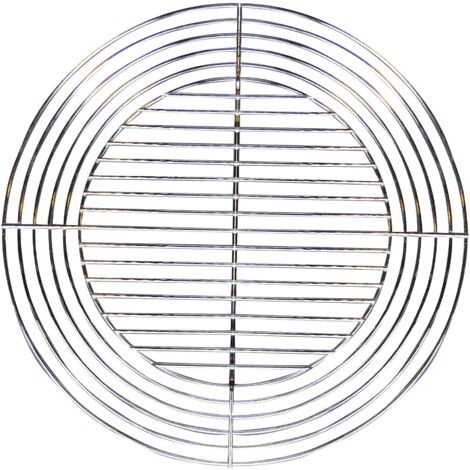 Cook'in garden - Griglia Rotonda Ritagliabile per Barbecue in Acciaio Cromato - Resistente alle Fiamme e Alte Temperature - Diametro 55 cm o 37 cm (Ritagliata)
