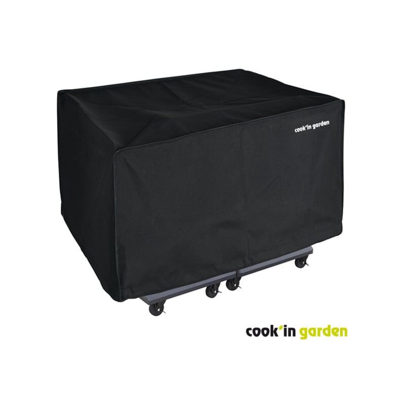 Cook'in Garden - Housse pour barbecue - Compatible avec les dessertes série fidgi - Rectangulaire - Dimensions: L.190xl.65xH.90cm Noir