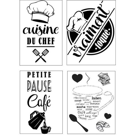 STICKER DA MURO KITCHEN CON MENSOLE CM 120X60