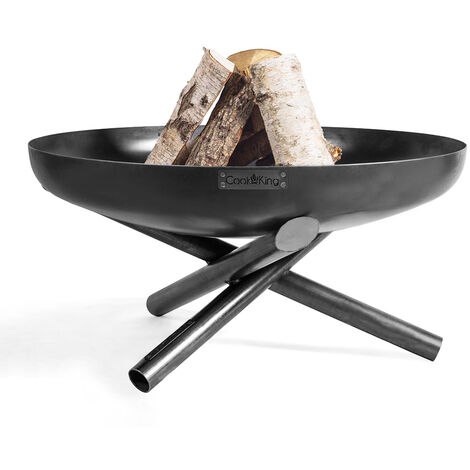 CookKing Stahl Feuerschale Indiana  Schwarz  80x80x36 cm