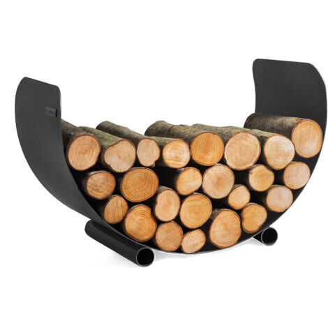 CookKing Stahl Kaminholzregal Turyn  Schwarz  70x45 cm