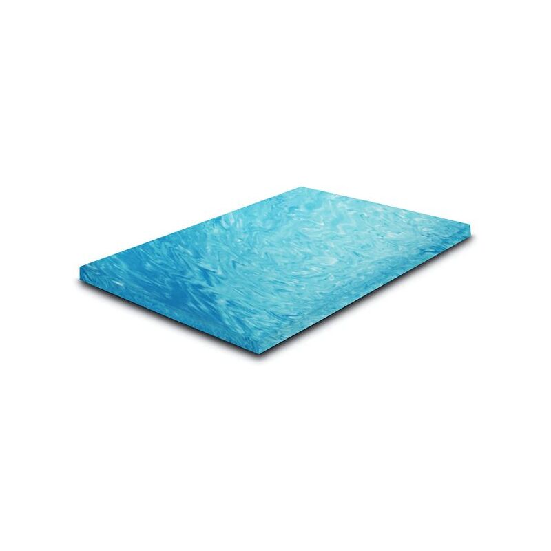 Visco Therapy - Cool Blue Hybrid Memory Foam Orthopaedic Mattress Topper, 2.5cm Thick - 6FT Super King