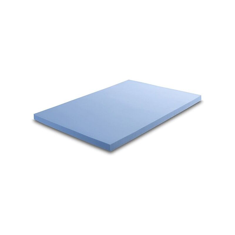 Visco Therapy - Cool Blue Hybrid Memory Foam Orthopaedic Mattress Topper, 2.5cm Thick - 4FT6 Double