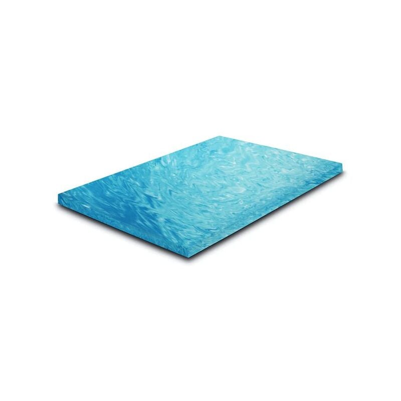 Visco Therapy - Cool Blue Hybrid Memory Foam Orthopaedic Mattress Topper, 5cm Thick - 6FT Super King