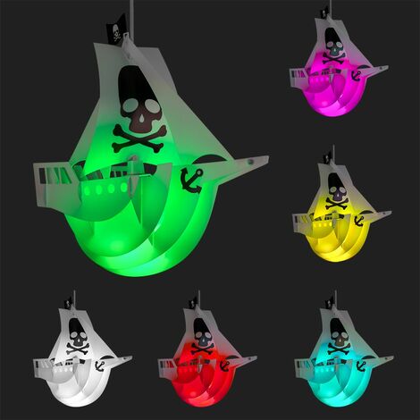 Cool Children S White Pirate Ship Bedroom Ceiling Pendant