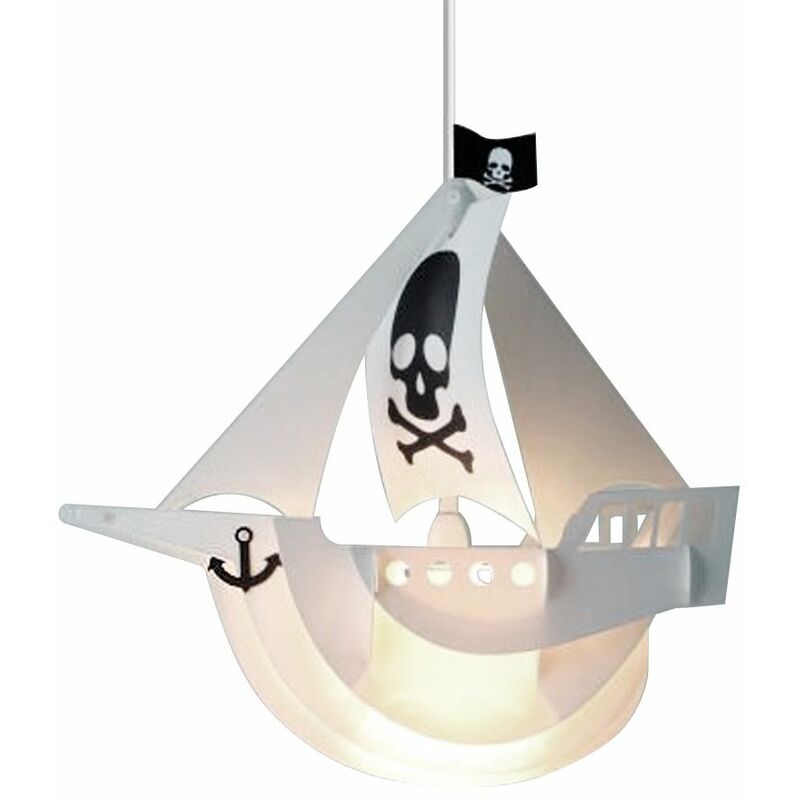 Cool Children S White Pirate Ship Bedroom Ceiling Pendant Light Shade