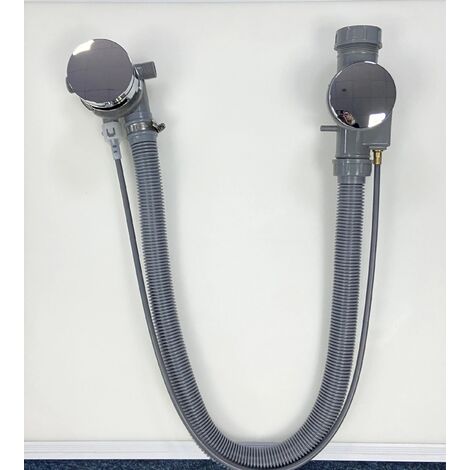 Cool Extrafil Integrated Bath Filler & Pop Up Bath Waste For Double Ended Baths