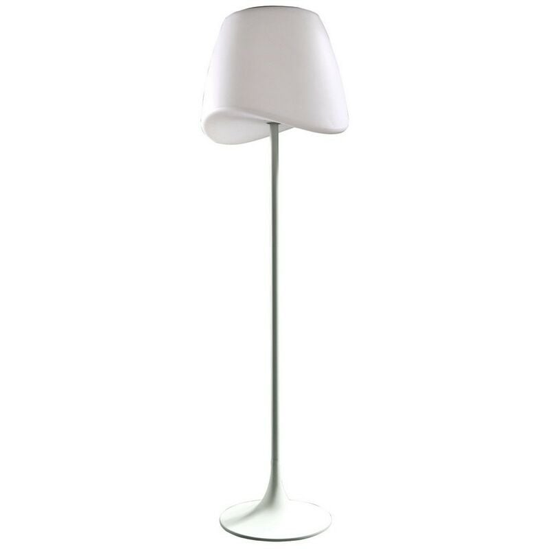 Inspired Mantra - Cool - Floor Lamp 2 Light E27 Foot Switch Indoor, Matt White, Opal White