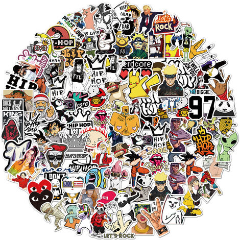 Stickers Skate Autocollant Lot [50-pcs] Graffiti Autocollant Stickers  Vinyles pour Ordinateur Portable, Enfants, Voitures, Moto, vélo,  Skateboard, Bagages Autocollants Bomb，T-Audace