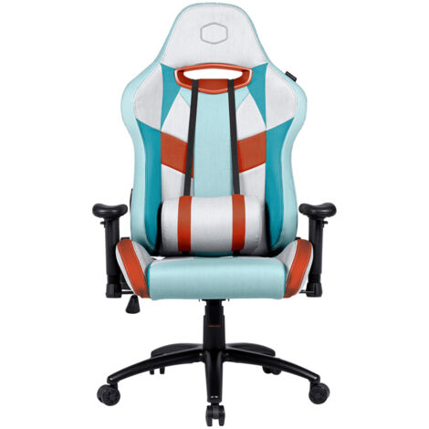 Cooler Master Caliber R2 Sedia da Gaming Imbottita Marrone/Turchese/Bianco Reclinabile