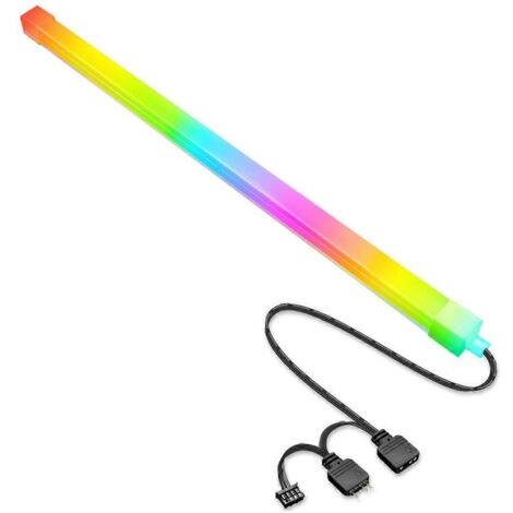 COOLMOON F300 Bande LED 3 broches x 2 + 4 broches pour ordinateur de bureau, carte mère, châssis, ampoule carrée