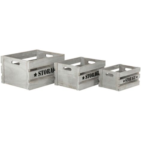 COOPER - set di 3 cassette in legno