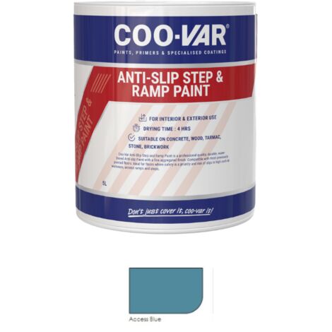 CooVar Anti Slip Step and Ramp Paint - Access Blue - 1 Litre