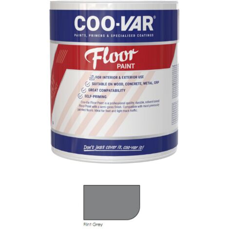 CooVar Floor Paint - Flint Grey - 1 Litre