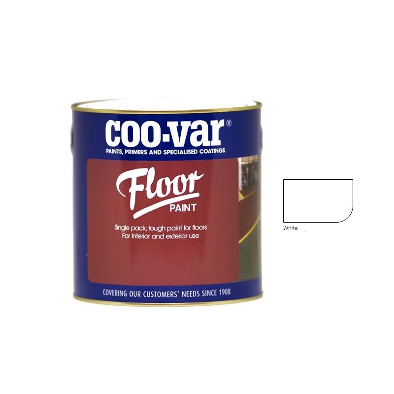 Coo-var - CooVar Floor Paint - White - 1 Litre - White