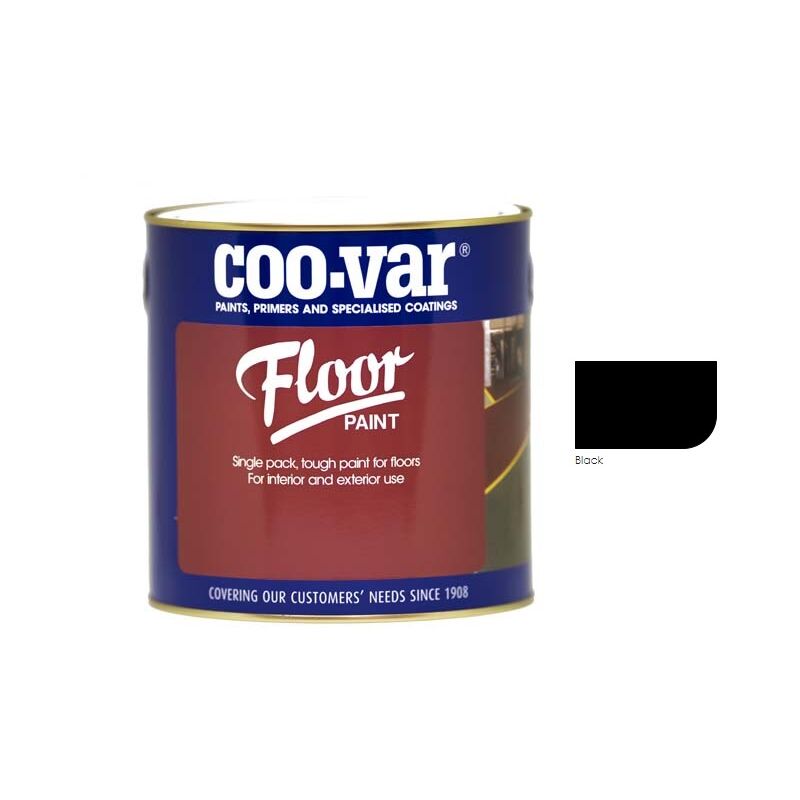 CooVar Floor Paint - Black - 2.5 Litre