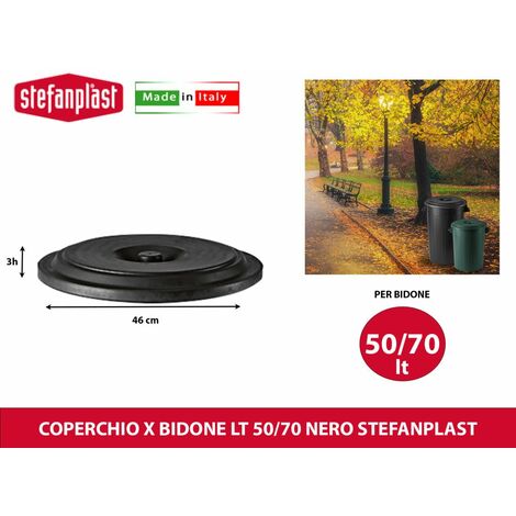 COP. X BIDONE LT 50/70 NERO STEFANPLAST