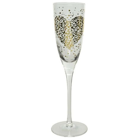 Copa de cristal con corazón estampado 25,5 cm