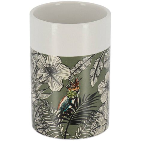 Copa redonda de dolomita estampada - jungle fever khaki - Tendance