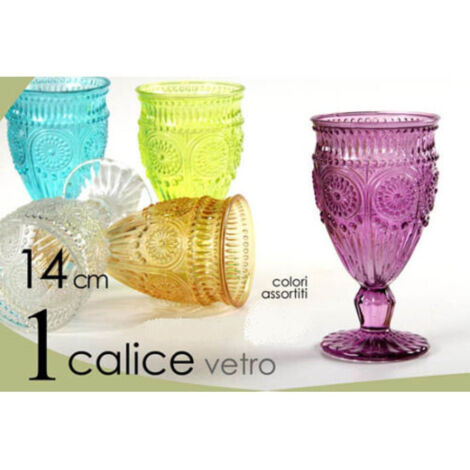 Copa Vino Cocktail Agua Bebida Colores Surtidos 14cm Vaso 628023 -