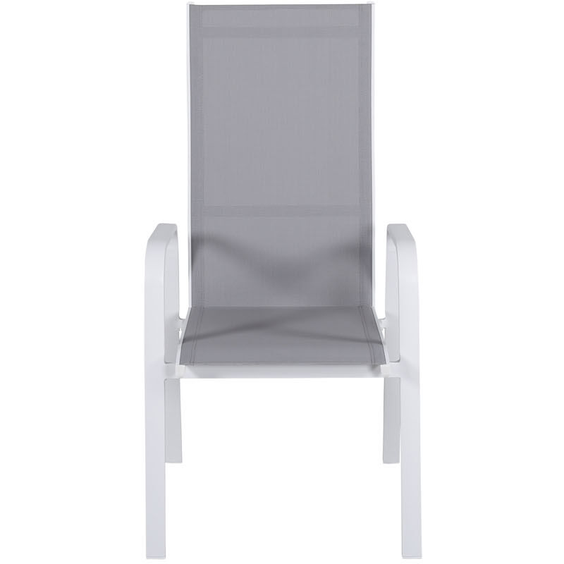 Copacabana Chaise de jardin empilable, blanc, gris.