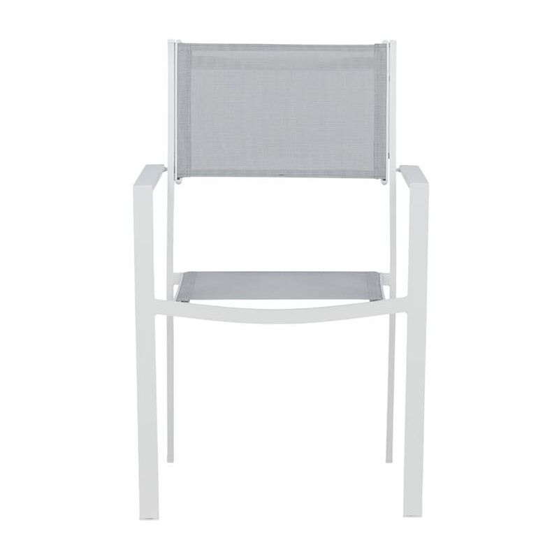 Copacabana chaise de jardin empilable gris, blanc.