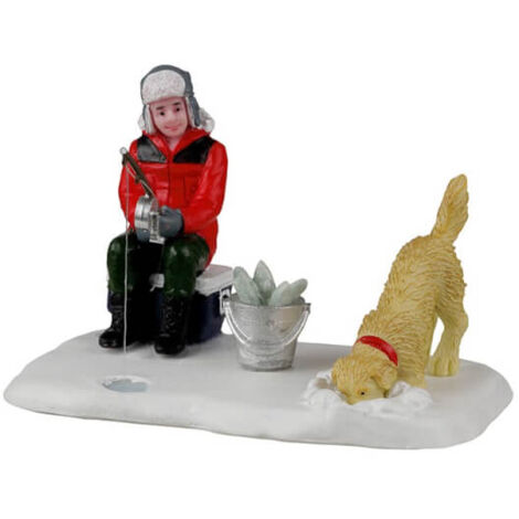 Copains de pêche sur glace
