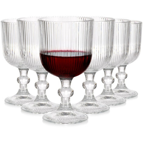 Copas de vino de cristal 340 ml, 6 unidades.