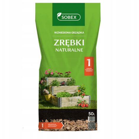 Copeaux de bois pour jardin surélevé décoratif 50L