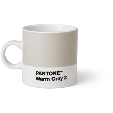 Copenhagen design Pantone Espresso, Small Coffee Cup, fine China (Ceramic), 120 ml, Grey, Warm Gray 2, 6.2 cm