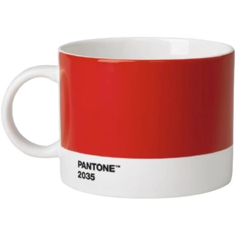 Copenhagen design Pantone Tazza di tè, Porcellana, Rosso (Red 2035), 475 ml