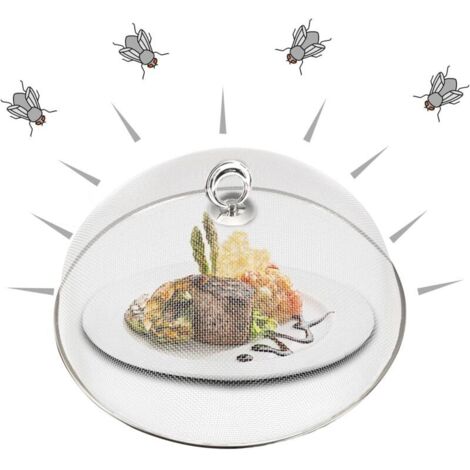Coperchio antimosche (in acciaio inox) per alimenti e frutta, per alimenti, formaggi, torte, ecc.