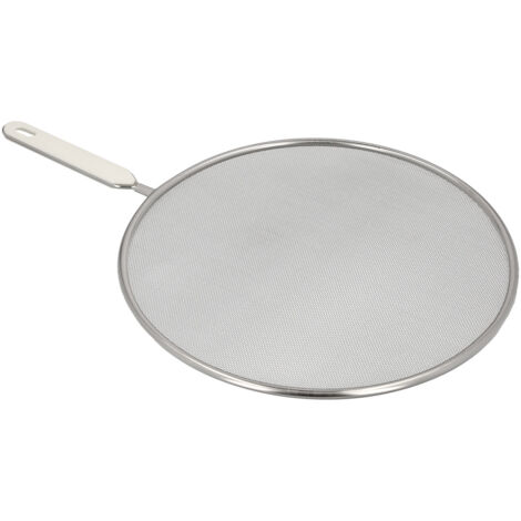 Coperchio antispruzzo ø 28 cm. rete in acciaio inox. con manico, schermo antispruzzo,coperchio padella,coperchio pentola,coperchio olio,coperchio olio