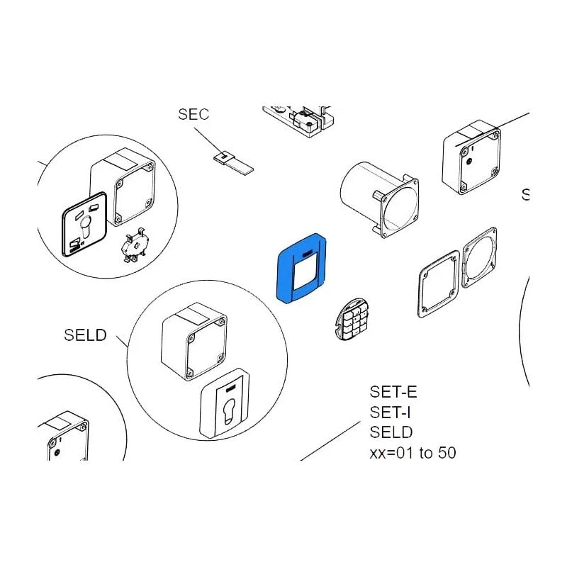 Pièce détachée couvercle extérieur sel digital 2pcs 88006-0050 - Came