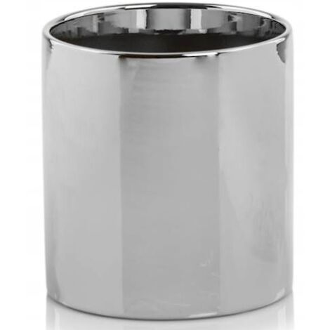 Coperchio in ceramica, argento, cilindro, 16 cm