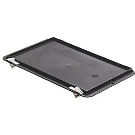 Coperchio L300xP200mm nero PP per contenitore impilabile per trasporto 4 pezzi/confezione