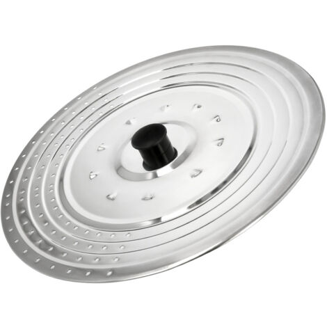Coperchio multiuso in acciaio inox ø 32 cm. utilizzare il coperchio e lo scolapasta a prova di schizzi. il coperchio può essere adattato a diverse dimensioni.