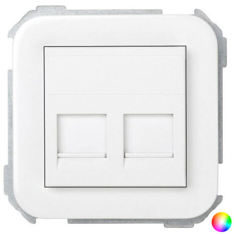 Coperchio per 2 connettori RJ AMP bianchi Simon 31089-60