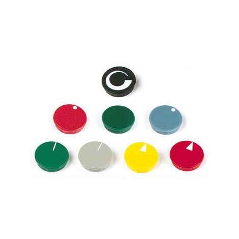 Coperchio per pulsante da 15 mm (nero - triangolo bianco)