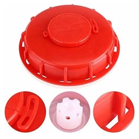 Coperchio per serbatoio IBC, tappo per contenitore IBC per serbatoio acqua liquido, plastica rossa 163 mm
