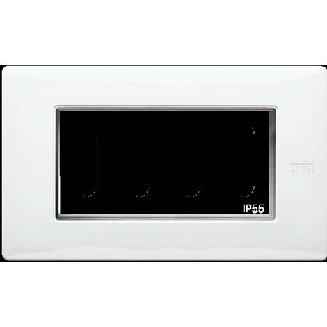 Coperchio protetto ip55, bianco nea, 4 moduli urmet 12514.bn