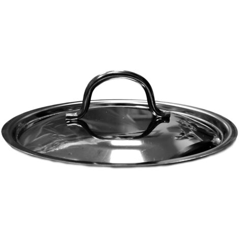 Coperchio Universale D 20 cm in acciaio inox 18/10 adattabile a padelle casseruole pentole cucina ristorante hotel pub bar