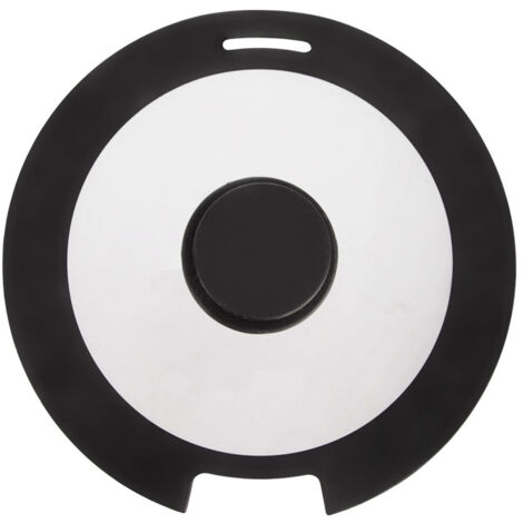 COPERCHIO UNIVERSALE IN VETRO E SILICONE CON BORDO IN VETRO E SILICONE, 25 CM
