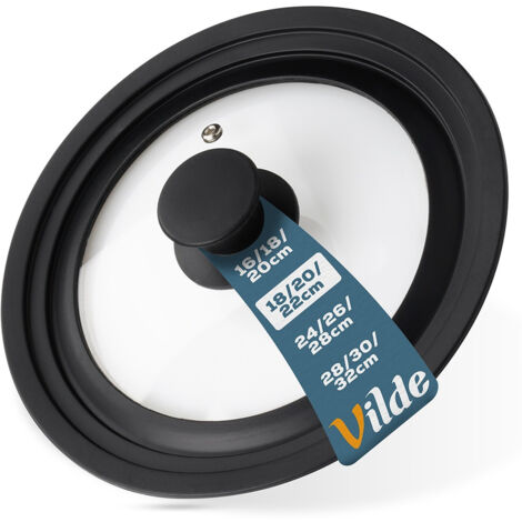 COPERCHIO UNIVERSALE IN VETRO E SILICONE PER VASCHETTE DA 18/20/22 CM