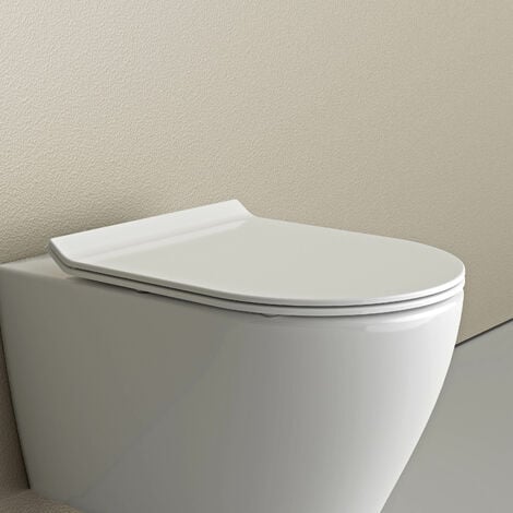 Coperchio WC flat - Coperchio di ricambio per sedile WC Softclose U2019 - Bianco lucido