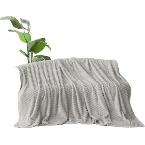 Coperta 150x200 Decorativa Goffrata Grigio Chiaro
