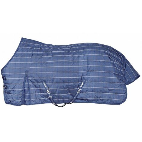 Coperta da box imbottita 200 g e tessuto esterno da 1200 denari con sottocoda : 165 cm, Blu scuro 6900