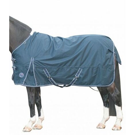 Coperta da paddock impermeabile imbottita 100 g e tessuto esterno 600 denari modello Starter: 165 cm, Blu scuro